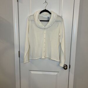 Vintage Croft & Barrow Women’s Sweater Removable Faux Fur Collar